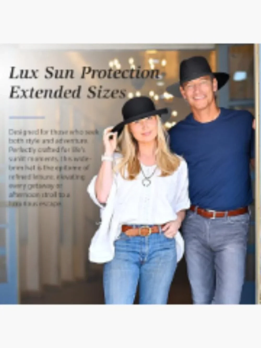 UPF 50+ UV Protection Wide Brim Packable Adjustable Sun Hat Fedora